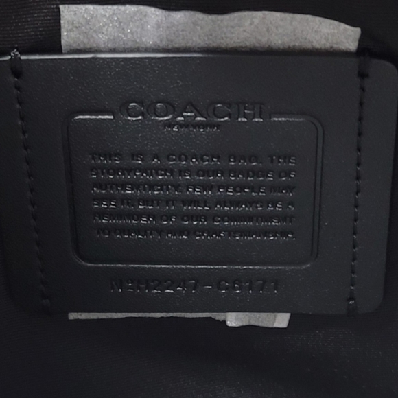 ✅️ COACH Signature Leather Designer Laptop Briefcase Work Bag NWT Rare unisex - Picture 6 of 15